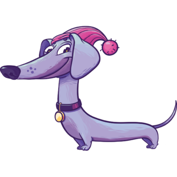 uncle slinky with hat cartoon dachshund wearing a hat